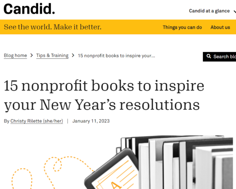 15 nonprofit books to inspire your New Year’s resolutions 