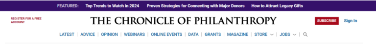 The Chronicle of Philanthropy cites Leah’s blog